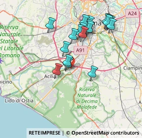 Mappa Via Franco Donatelli, 00100 Roma RM, Italia (7.79053)