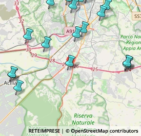 Mappa Via Mario Mencatelli, 00128 Mostacciano RM, Italia (6.169)