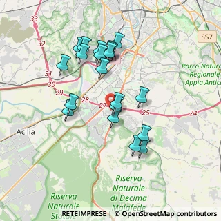 Mappa Via Mario Mencatelli, 00128 Mostacciano RM, Italia (3.586)