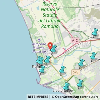 Mappa Aeroporto internazionale Leonardo da Vinci, 00054 Fiumicino RM, Italia (5.74667)