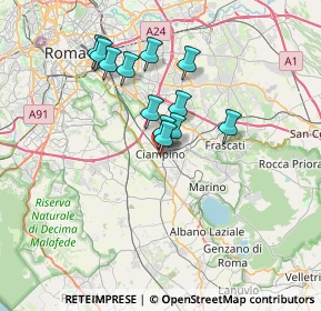 Mappa Via Vittorio Veneto, 00043 Ciampino RM, Italia (5.90583)