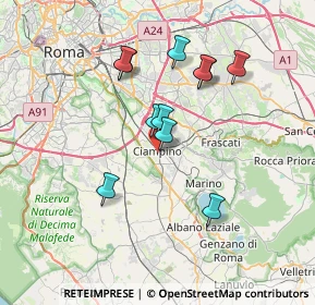 Mappa Via Vittorio Veneto, 00043 Ciampino RM, Italia (6.59909)