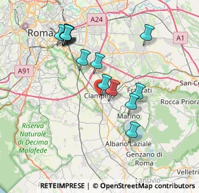 Mappa Via Vittorio Veneto, 00043 Ciampino RM, Italia (7.48786)