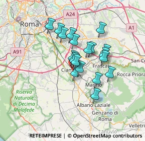Mappa Via Vittorio Veneto, 00043 Ciampino RM, Italia (5.2525)