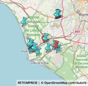 Mappa Parco Leonardo, 00054 Fiumicino RM, Italia (6.55188)