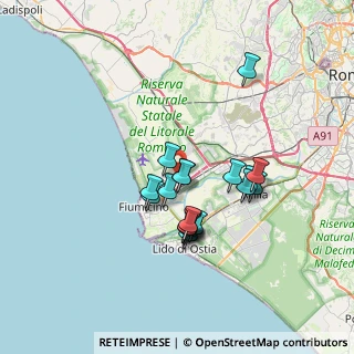 Mappa Via Caduti dell'Aviazione Civile, 00054 Fiumicino RM, Italia (6.02474)