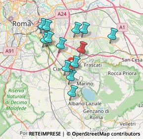 Mappa Via isola del Giglio, 00043 Ciampino RM, Italia (6.47615)