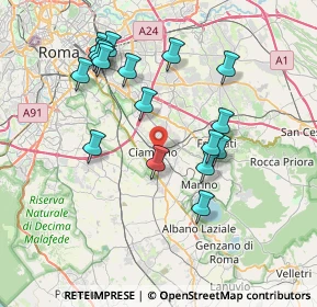 Mappa 00043 Ciampino RM, Italia (7.91529)