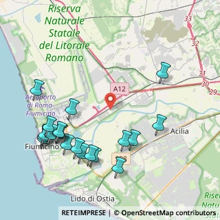 Mappa Via Gian Lorenzo Bernini, 00054 Fiumicino RM, Italia (5.247)