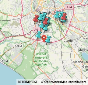 Mappa Via della Torretta di Vallerano, 00134 Roma RM, Italia (7.13118)