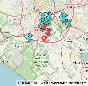 Mappa Via della Torretta di Vallerano, 00134 Roma RM, Italia (6.87923)