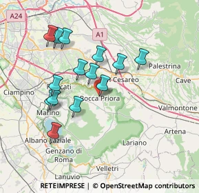 Mappa Largo Pallotti, 00079 Rocca Priora RM, Italia (7.06786)