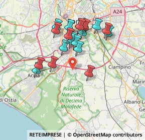 Mappa Via Walter Chiari, 00128 Roma RM, Italia (7.0355)