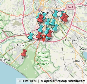 Mappa Via Walter Chiari, 00128 Roma RM, Italia (6.0935)