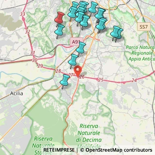 Mappa Via Giuseppe Failla, 00128 Mostacciano RM, Italia (5.653)