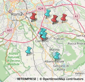 Mappa Via Col di Lana, 00043 Ciampino RM, Italia (6.52909)