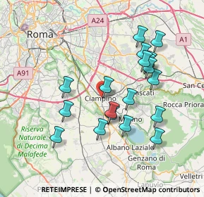 Mappa Via Col di Lana, 00043 Ciampino RM, Italia (7.49684)