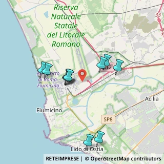 Mappa Via Mario Castoldi s.n.c 1°piano stanza 18 A - Cargo City Fiumicino Aeroporto, 00054 Fiumicino RM, Italia (3.64364)