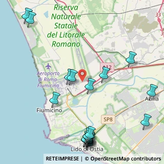 Mappa Via Mario Castoldi s.n.c 1°piano stanza 18 A - Cargo City Fiumicino Aeroporto, 00054 Fiumicino RM, Italia (6.1275)