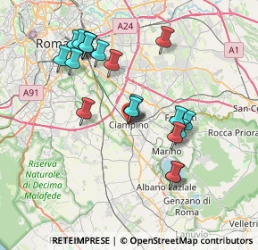 Mappa Via Dalmazia, 00043 Ciampino RM, Italia (7.508)