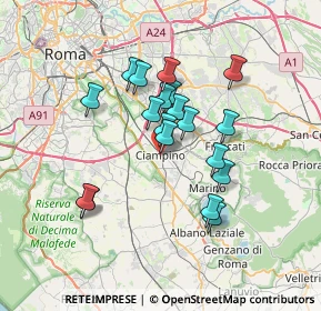Mappa Via Dalmazia, 00043 Ciampino RM, Italia (6.00579)