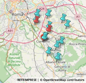 Mappa Via Dalmazia, 00043 Ciampino RM, Italia (6.345)