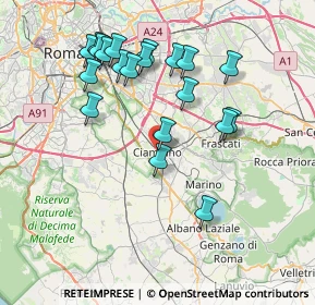 Mappa Via Dalmazia, 00043 Ciampino RM, Italia (8.053)