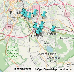 Mappa Via Dalmazia, 00043 Ciampino RM, Italia (5.81667)