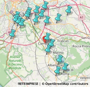 Mappa Via Dalmazia, 00043 Ciampino RM, Italia (9.6765)