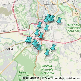 Mappa Via Massimo Meliconi, 00128 Roma RM, Italia (3.17118)
