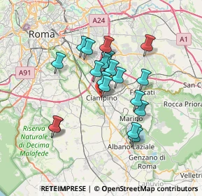 Mappa Via della Repubblica, 00043 Ciampino RM, Italia (6.01579)