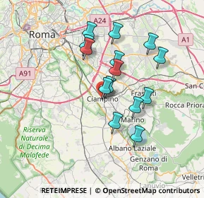 Mappa Via della Repubblica, 00043 Ciampino RM, Italia (6.37143)
