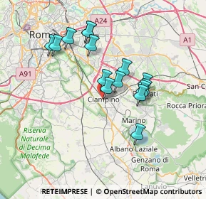 Mappa Via della Repubblica, 00043 Ciampino RM, Italia (6.49533)