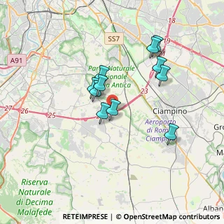 Mappa E80, 00178 Roma RM, Italia (3.16636)