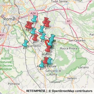 Mappa Grottaferrata, 00046 Grottaferrata RM, Italia (5.73579)