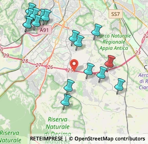 Mappa Via Orazio Tedone, 00134 Roma RM, Italia (5.01588)