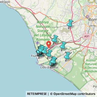 Mappa Via Antonio Zara, 00054 Fiumicino RM, Italia (5.63063)