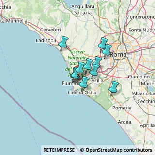 Mappa Via Generale Felice Santini, 00054 Fiumicino RM, Italia (8.33083)