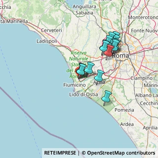 Mappa Via Generale Felice Santini, 00054 Fiumicino RM, Italia (13.22063)