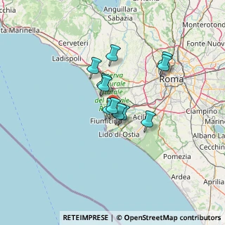 Mappa Via Generale Felice Santini, 00054 Fiumicino RM, Italia (9.77364)