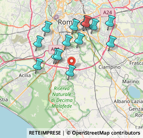 Mappa Via Guido Ascoli, 00134 Roma RM, Italia (7.44286)