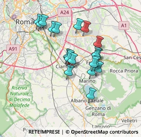 Mappa Via Milano, 00043 Ciampino RM, Italia (6.176)