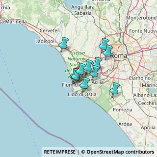 Mappa Area A61-83, 00054 Fiumicino RM, Italia (8.2575)