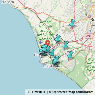Mappa Area A61-83, 00054 Fiumicino RM, Italia (5.685)