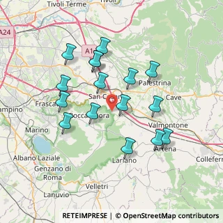 Mappa Via Michele Lega, 00079 Rocca Priora RM, Italia (7.24563)