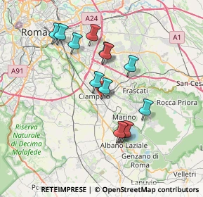 Mappa Via Romana Vecchia, 00043 Ciampino RM, Italia (6.87308)