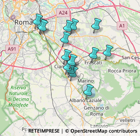 Mappa Via Romana Vecchia, 00043 Ciampino RM, Italia (6.33467)