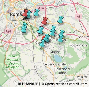 Mappa Via Palermo, 00043 Ciampino RM, Italia (6.868)