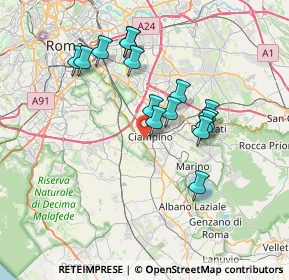 Mappa Aeroporto di Ciampino, 00178 Roma RM, Italia (6.80333)
