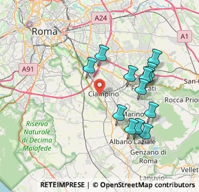 Mappa Aeroporto di Ciampino, 00178 Roma RM, Italia (7.34231)